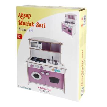 Ahşap Çocuk Oyun Mutfağı Pembe T1004 - 6