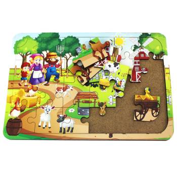 Ahşap Puzzle Çiftlik T5006 - 2