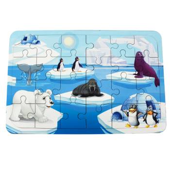 Ahşap Puzzle Kutup Hayvanları T5007 - Toysilla