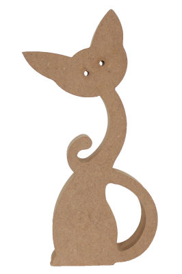 F67 Wood Cat Trinket - 1