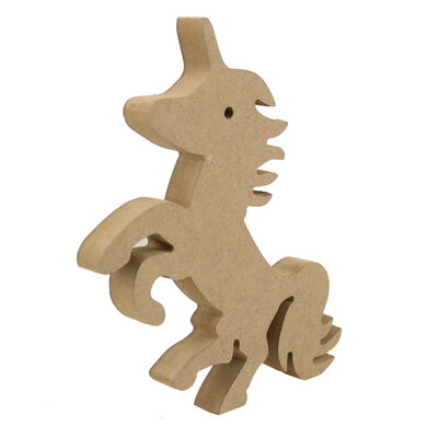 F83 Wooden Crowned Horse Figure - 2