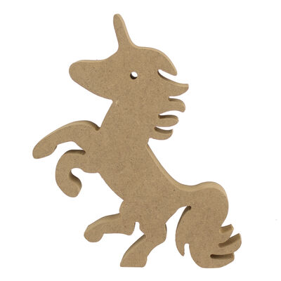 F83 Wooden Crowned Horse Figure - 1