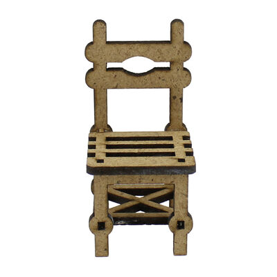 MY3 Miniature Village Chair Wood Object - 2