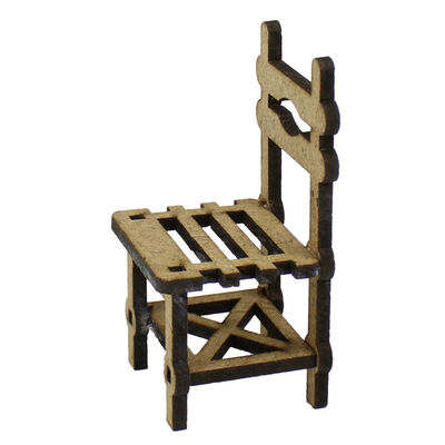 MY3 Miniature Village Chair Wood Object - 3