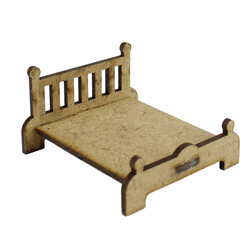 MY6 Miniature Pair Bed Wood Object - 1