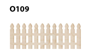 O109 Wood Pack Ornamen Fence - 1