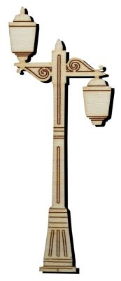 O45 Street Lamp Package Ornament Ornament Wood Object - 1