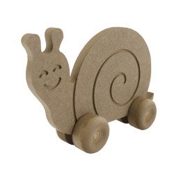 TO13 Wooden Wheel Toy Snail - 2