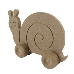 TO13 Wooden Wheel Toy Snail - 3