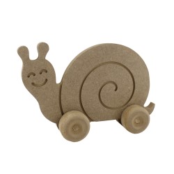 TO13 Wooden Wheel Toy Snail - 1